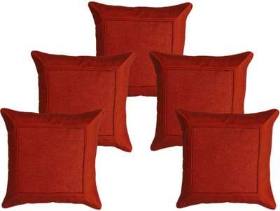 

Furnishing Zone Checkered Cushions Cover(Pack of 5, 40 cm*40 cm, Orange)