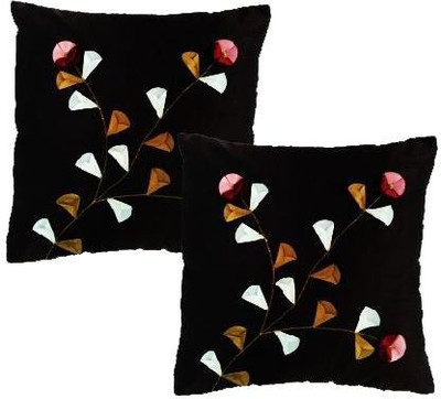 

Nikunj Embroidered Cushions Cover(Pack of 2, 40 cm, Brown)
