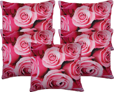 

HOME SHINE Abstract Cushions Cover(Pack of 5, 40 cm*40 cm, Pink)