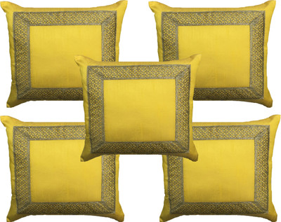 

HOME SHINE Geometric Cushions Cover(Pack of 5, 40 cm*40 cm, Yellow)