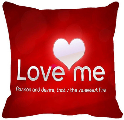 64% OFF on meSleep Printed Cushions Cover(40.64 cm*40.64 cm, Red, White)