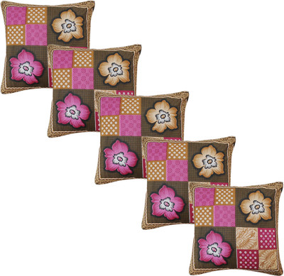 

Metro Living Floral Cushions Cover(Pack of 5, 40 cm*40 cm, Multicolor)