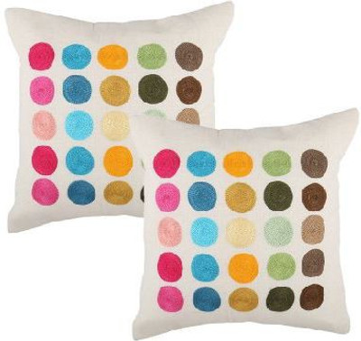 

Nikunj Embroidered Cushions Cover(Pack of 2, 40 cm, Multicolor)