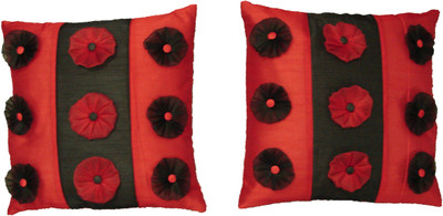 

HOME SHINE Floral Cushions Cover(Pack of 2, 40 cm*40 cm, Multicolor)