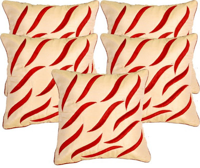 

Shine Villa Embroidered Cushions Cover(Pack of 5, 40 cm*40 cm, Beige)