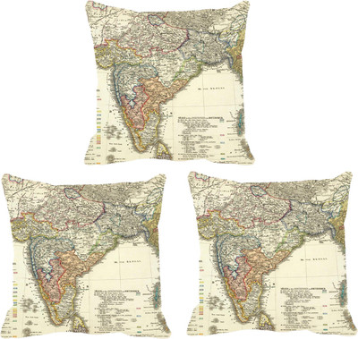 

IndiWeaves Printed Cushions Cover(Pack of 3, 16 cm*16 cm, Black, Blue)