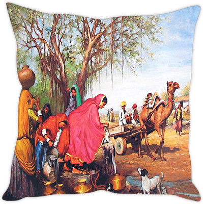 

Sleep Nature's Abstract Cushions Cover(30.63 cm*30.63 cm, Multicolor)