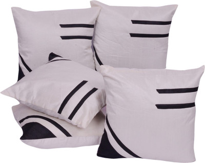 

Shine Villa Striped Cushions Cover(Pack of 5, 40 cm*40 cm, White)