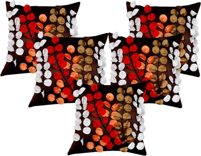 

Shine Villa Floral Cushions Cover(Pack of 5, 40 cm*40 cm, Multicolor)