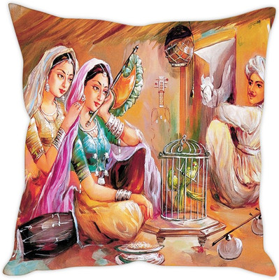 

Sleep Nature's Abstract Cushions Cover(40.64 cm*40.64 cm, Multicolor)