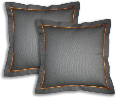 

Lushomes Plain Cushions Cover(Pack of 2, 40 cm*40 cm, Black)