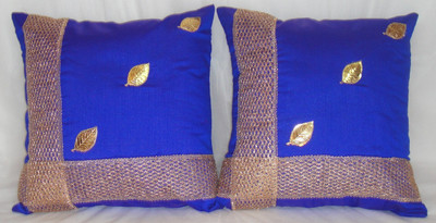

ASC Plain Cushions Cover(Pack of 2, 40.64 cm*40.64 cm, Dark Blue)