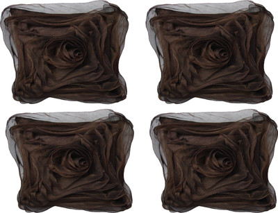 

HOME SHINE Floral Cushions Cover(Pack of 4, 40 cm*40 cm, Brown)