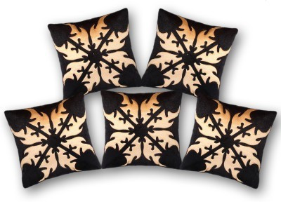

Nikunj Floral Cushions Cover(Pack of 5, 40 cm*40 cm, Brown)
