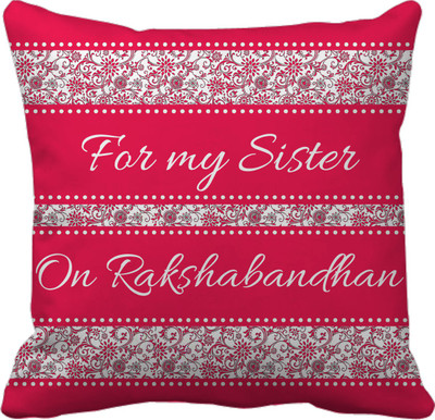 Tied Ribbons Printed Cushions Cover(40 cm*40 cm, Multicolor)