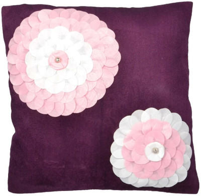

Nikunj Floral Cushions Cover(Pack of 5, 40 cm*40 cm, Purple)