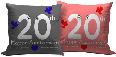 

Tied Ribbons Text Print Cushions Cover(Pack of 2, 30 cm*30 cm, Multicolor)
