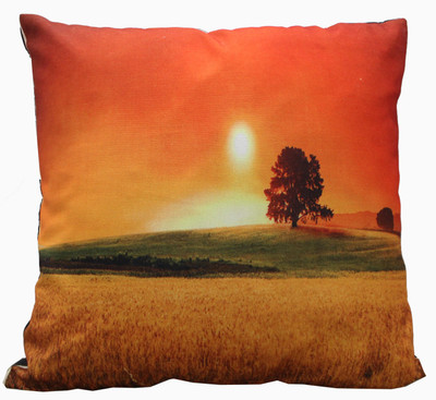 Adishma Printed Cushions Cover(40 cm*40 cm, Orange)