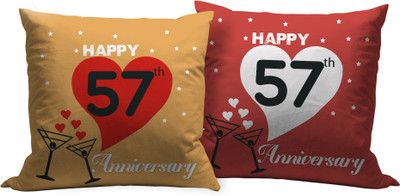 

Tied Ribbons Text Print Cushions Cover(Pack of 2, 30 cm*30 cm, Multicolor)