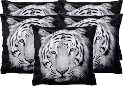 

Alina Decor Printed Cushions Cover(Pack of 5, 40 cm*40 cm, White, Black), Black;white