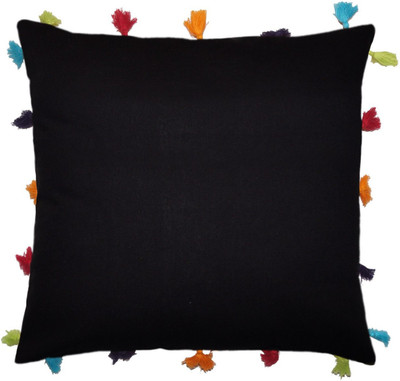 

Lushomes Plain Cushions Cover(40 cm, Black)