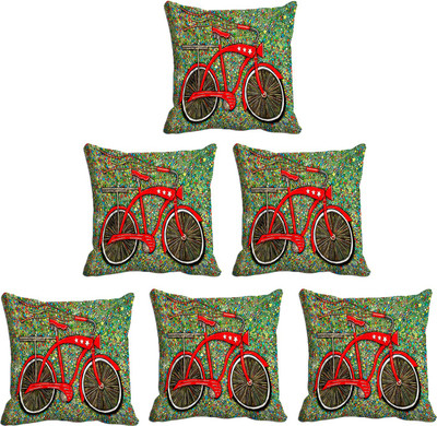 

IndiWeaves Printed Cushions Cover(Pack of 6, 40 cm*40 cm, Multicolor)