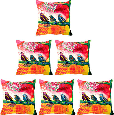 

IndiWeaves Printed Cushions Cover(Pack of 6, 40 cm*40 cm, Multicolor)