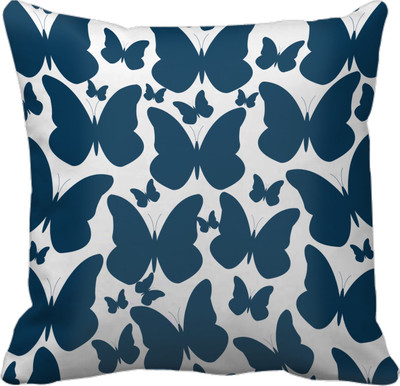 

SajawatHomes Abstract Cushions Cover(30 cm*30 cm, Blue, White)
