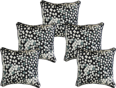 

Furnishing Zone Printed Cushions Cover(Pack of 5, 40 cm*40 cm, Black)