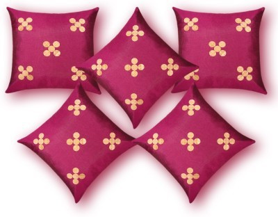 

Nikunj Floral Cushions Cover(Pack of 5, 40 cm*40 cm, Maroon)