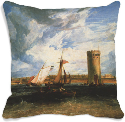 56% OFF on meSleep Abstract Cushions Cover(40.64 cm*40.64 cm, Multicolor)