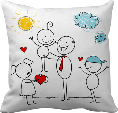 

Tied Ribbons Printed Cushions Cover(30 cm*30 cm, Multicolor)
