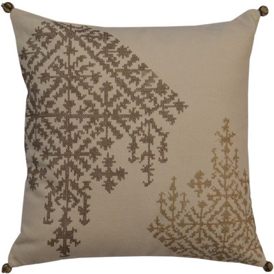 

YAMINI Embroidered Cushions Cover(30 cm*30 cm, Beige)