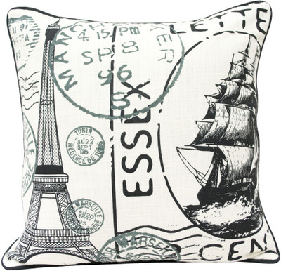 

Elan Abstract Cushions Cover(40 cm*40 cm, Black)