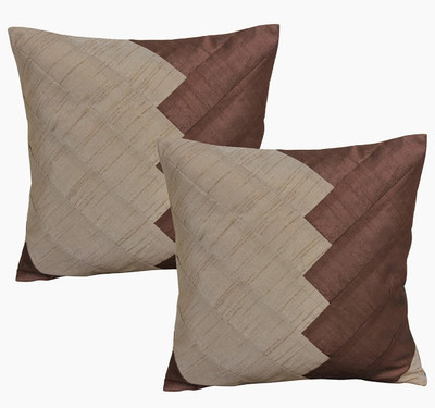 Dekor World Abstract Cushions Cover(Pack of 5, 40 cm*40 cm, Brown)
