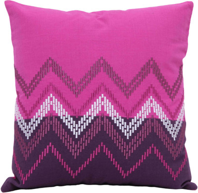 

Elan Embroidered Cushions Cover(40 cm*40 cm, Purple)