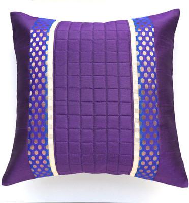 

Ans Floral Cushions Cover(40 cm*40 cm, Purple)