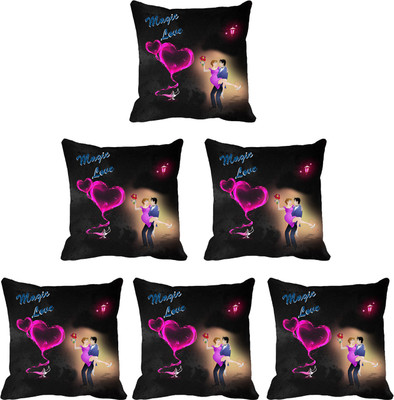 

IndiWeaves Printed Cushions Cover(Pack of 6, 30 cm*30 cm, Multicolor)