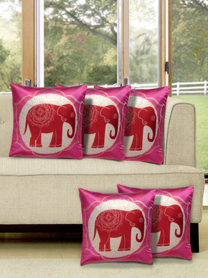 

Alina Decor Printed Cushions Cover(Pack of 5, 40.64 cm, Pink)