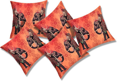

SEJ by Nisha Gupta Abstract Cushions Cover(Pack of 5, 40.64 cm*40.64 cm, Brown, Orange, Black, Red), Black;brown;orange;red
