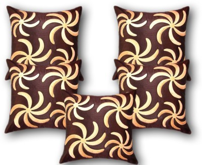 

Nikunj Floral Cushions Cover(Pack of 5, 40 cm*40 cm, Brown)