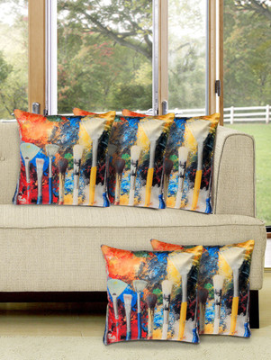

Alina Decor Printed Cushions Cover(Pack of 5, 40 cm, Blue)