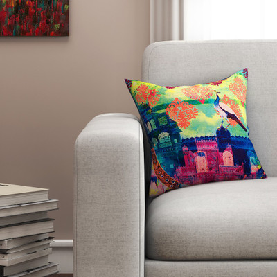 

SEJ by Nisha Gupta Abstract Cushions Cover(40.64 cm*40.64 cm, Multicolor)