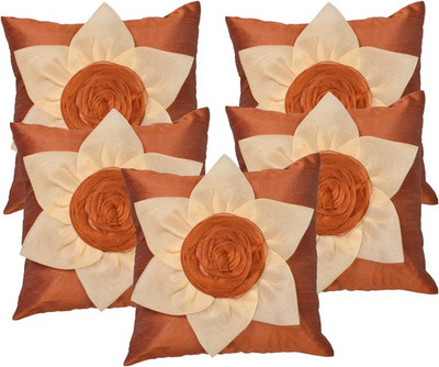 

Shine Villa Floral Cushions Cover(Pack of 5, 40 cm*40 cm, Orange)