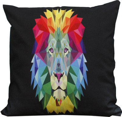 

Adishma Animal Cushions Cover(40 cm*40 cm, Black, Multicolor)