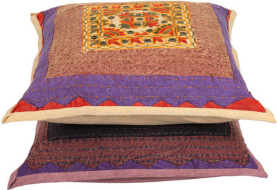 

Rajrang Floral Cushions Cover(Pack of 2, 41 cm*41 cm, Blue)