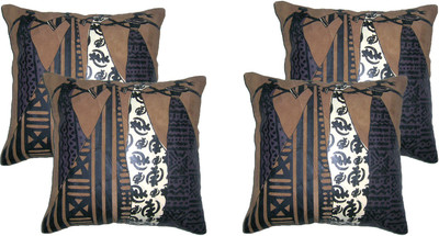 

ChicAntique Printed Cushions Cover(Pack of 4, 40 cm*40 cm, Brown)