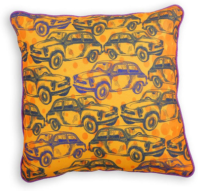 

Skipper Printed Cushions Cover(40 cm, Yellow)