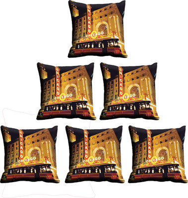 

IndiWeaves Printed Cushions Cover(Pack of 6, 40 cm*40 cm, Multicolor)