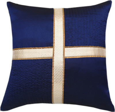Ans Floral Cushions Cover(40 cm*40 cm, Blue)